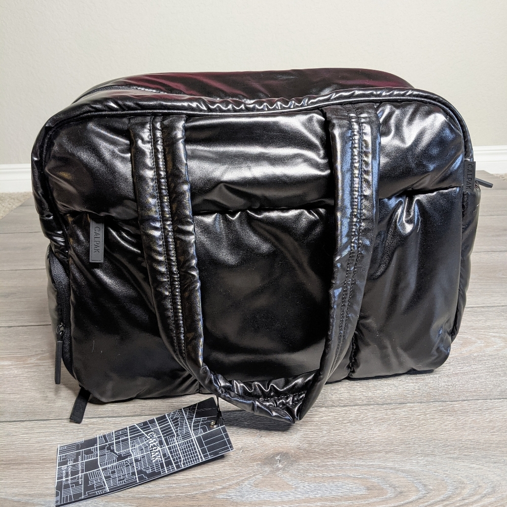 Calpak Luka Duffel - shiny black NWT